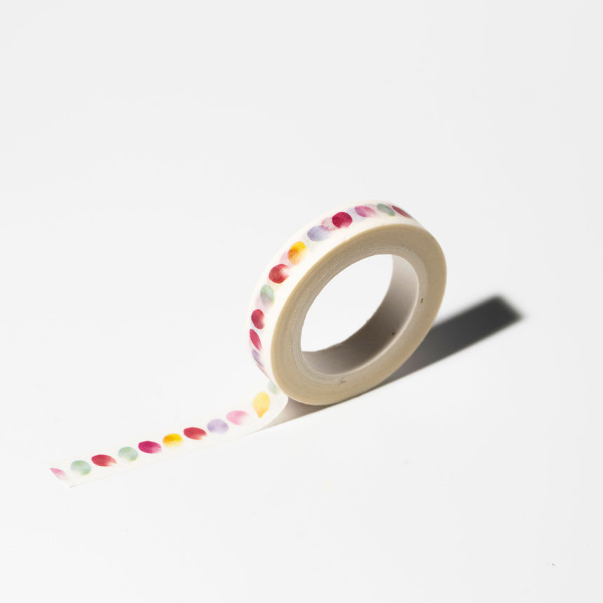 Watercolour Petal Skinny Washi Tape | 8mm x 7m