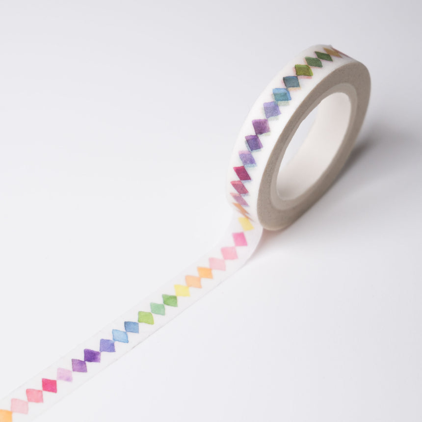 Rainbow Diamonds Washi Tape | 8mm x 10m