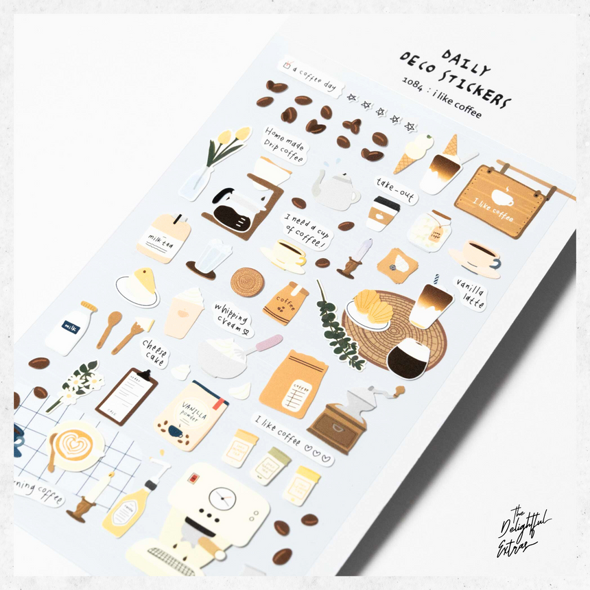 No.1084 I Like Coffee Stickers | Suatelier