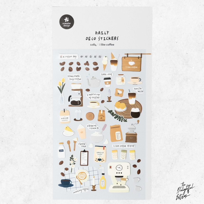 No.1084 I Like Coffee Stickers | Suatelier