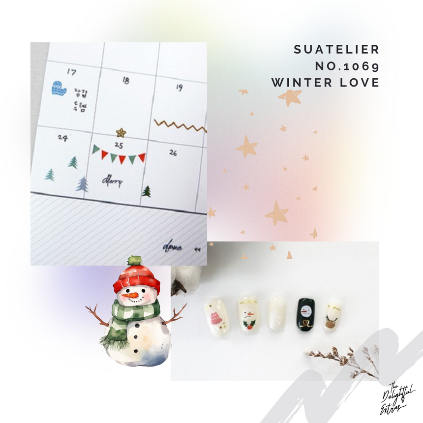 No.1069 Winter Love Snowman Sticker | Suaterlier