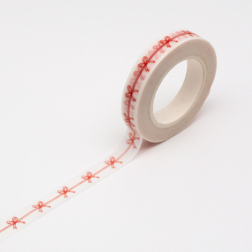 Red Bowknot Washi Tape | 8mm x 10m