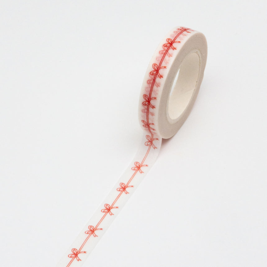 Red Bowknot Washi Tape | 8mm x 10m