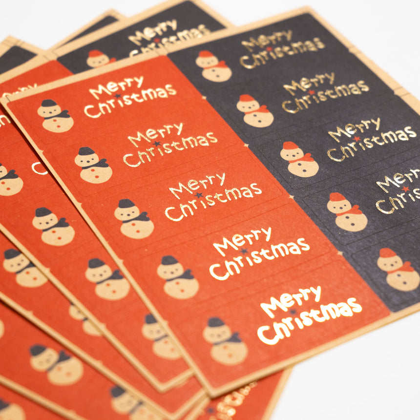 Oval Merry Christmas Stickers | 5 sheets