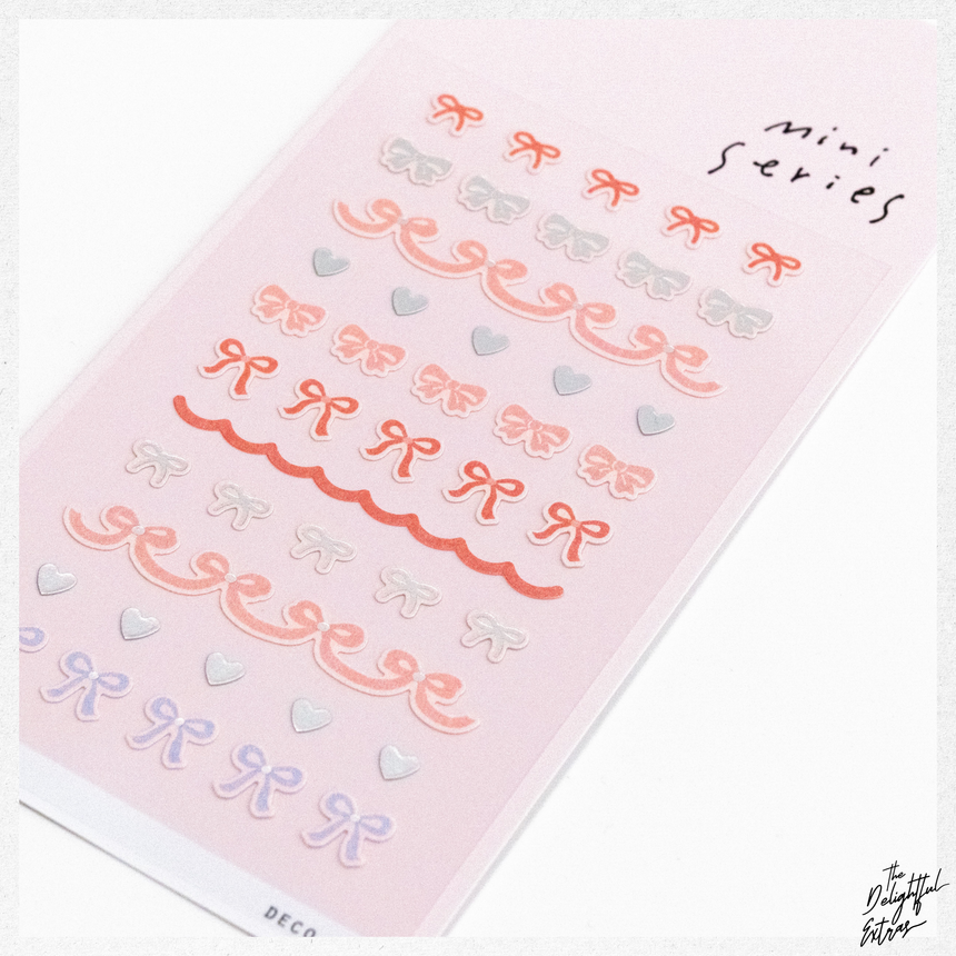 Mini Series No.121 Ribbons | Mini Ribbon & Bow Stickers | Suatelier