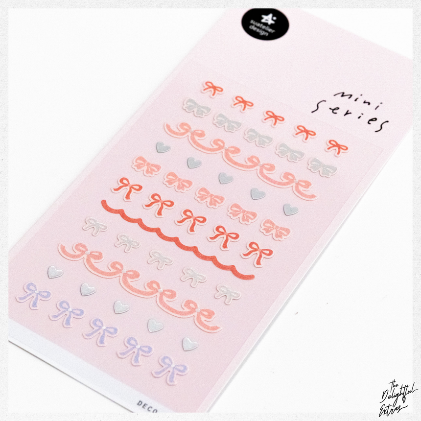 Mini Series No.121 Ribbons | Mini Ribbon & Bow Stickers | Suatelier