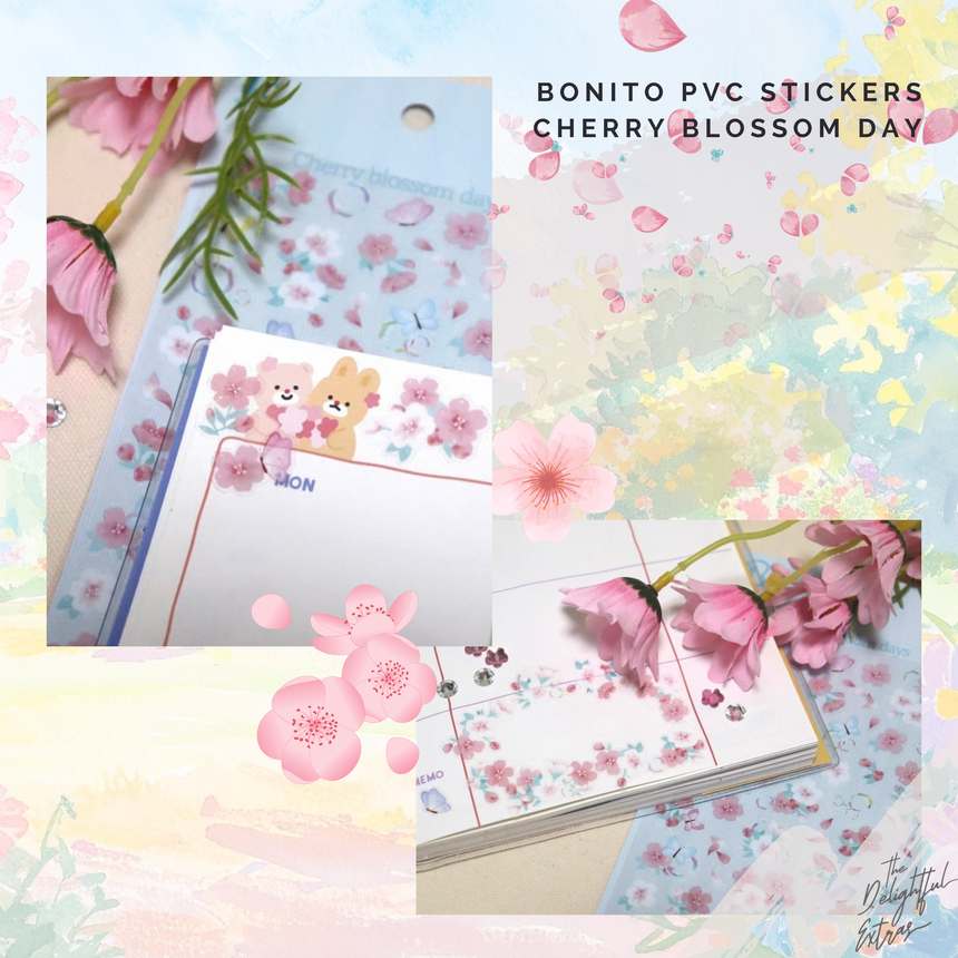 Pink Cherry Blossom Stickers | Bonito Sakura Floral Stickers