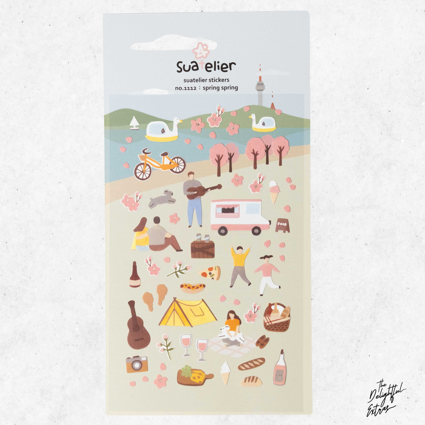 365 Undated Date Stickers (Colourful Retro Style)
