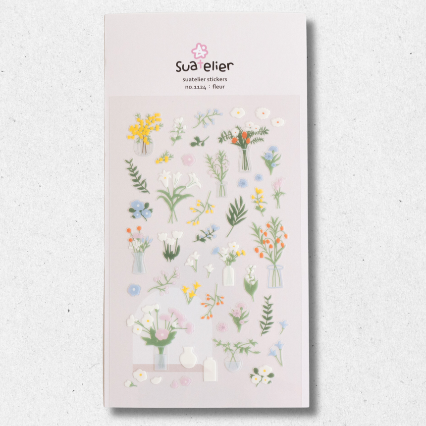 No. 1024 The Secret Garden Flower Stickers | Suatelier