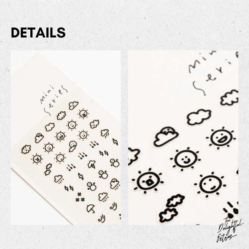 Mini Series No.110 Weather Stickers | Suatelier