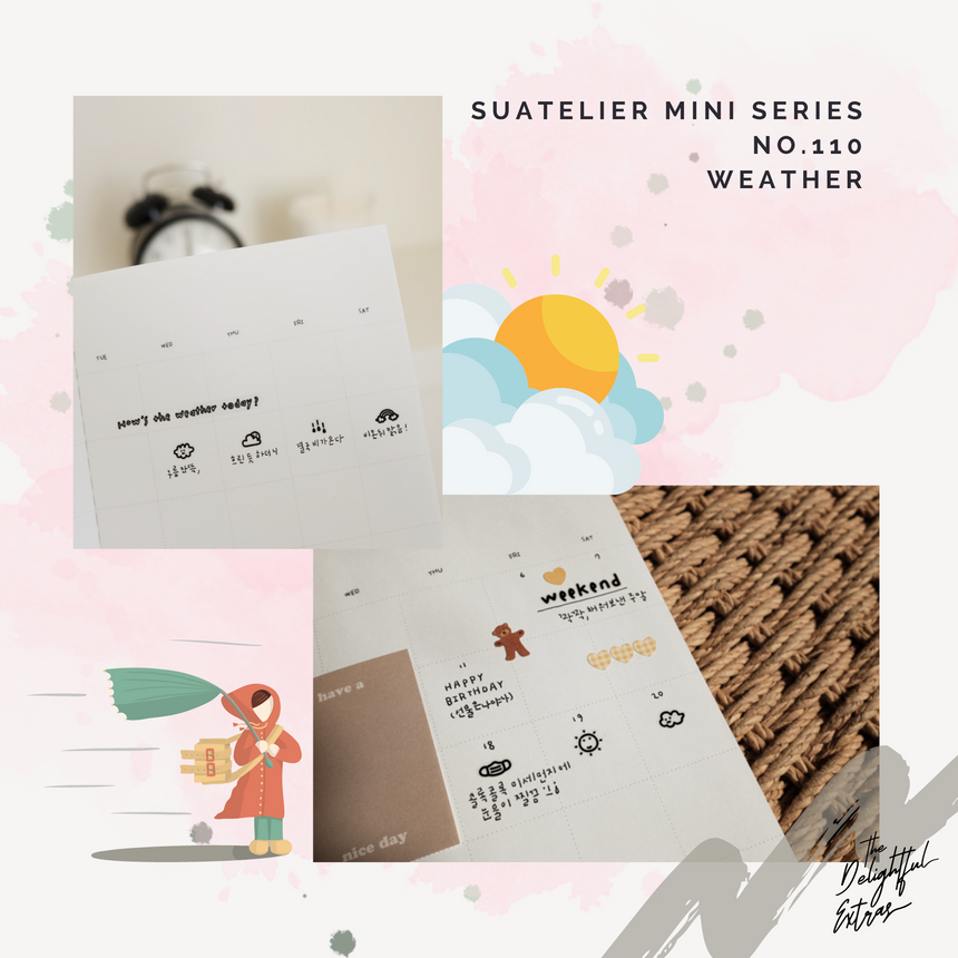 Mini Series No.110 Weather Stickers | Suatelier