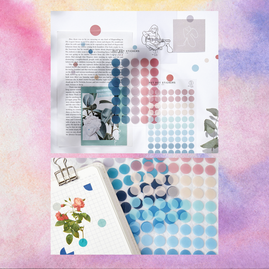 Die-cut Dot Sticker Sheets