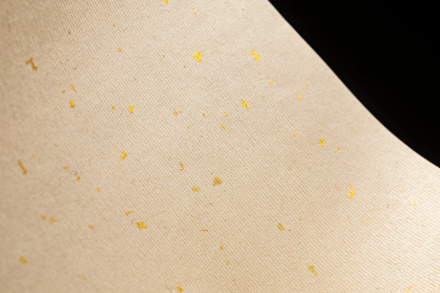 Gold Foil Dots Sticker Paper Set - White/Beige Washi Paper