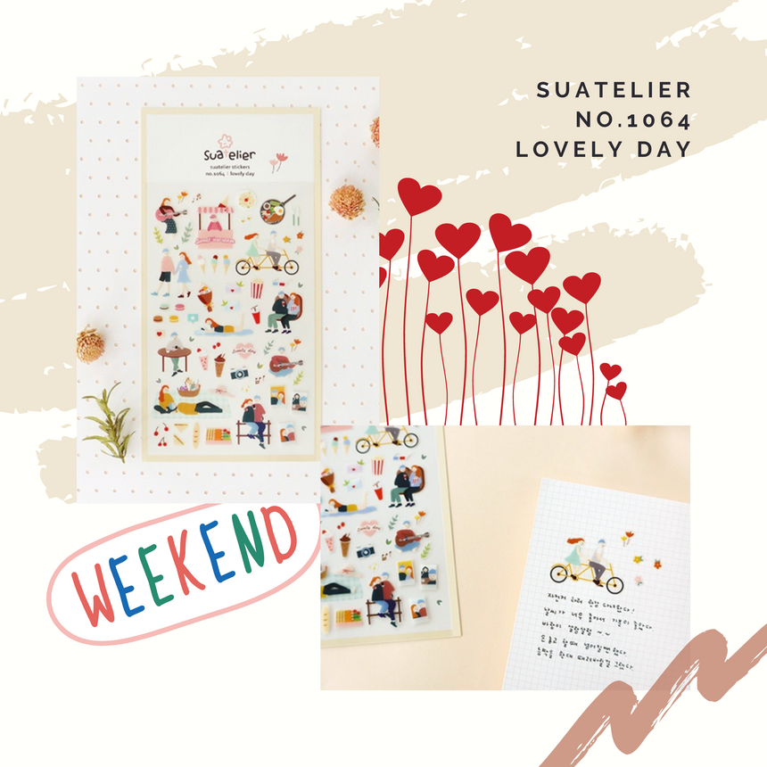 No.1089 Flower Letter Stickers | Suatelier