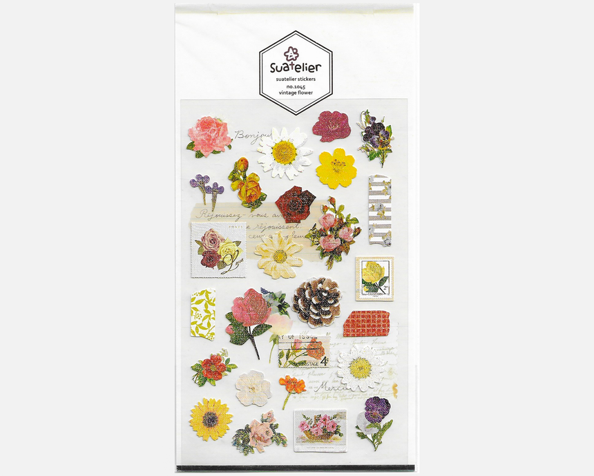 No. 1024 The Secret Garden Flower Stickers | Suatelier