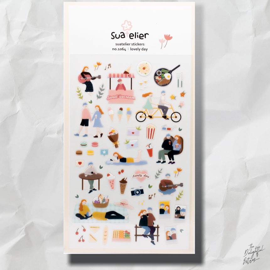 No.1064 Lovely Day Couples Stickers | Suatelier