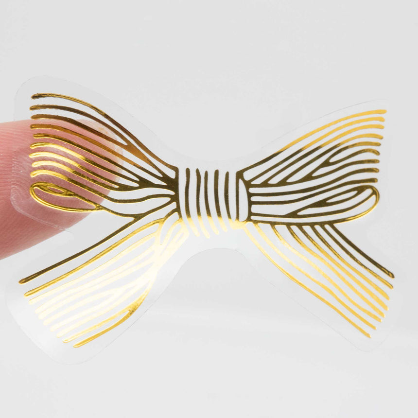 Bowknot Gold Foil Stickers | pack of 5