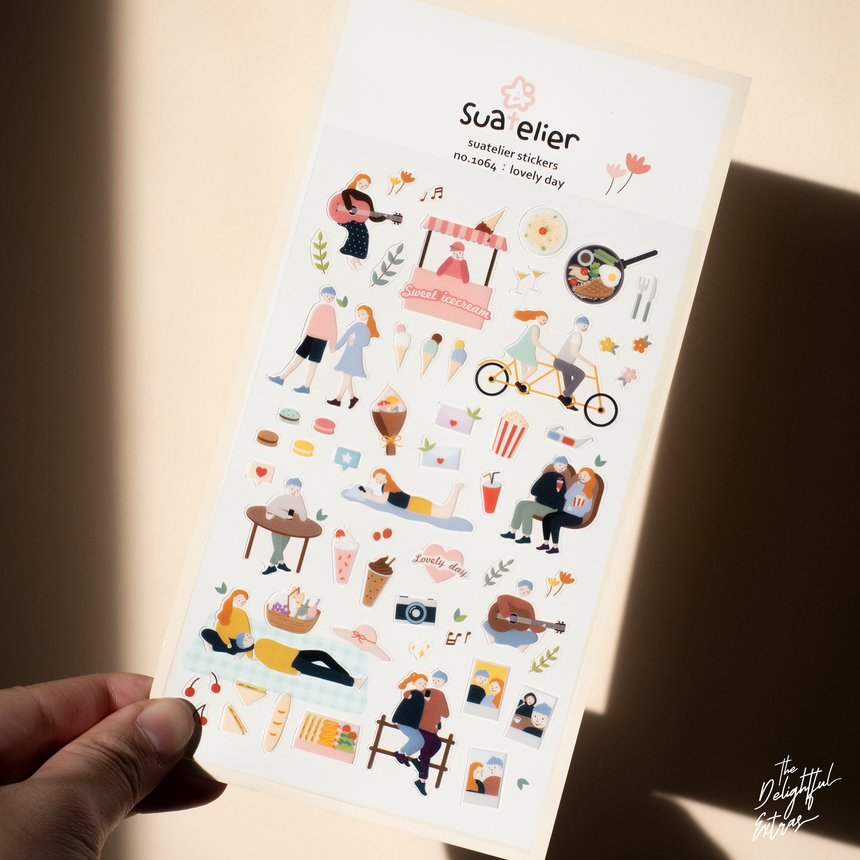 No.1064 Lovely Day Couples Stickers | Suatelier