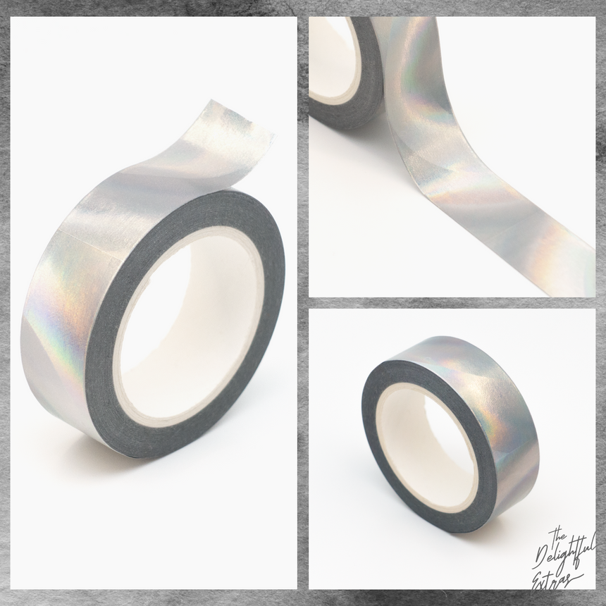 Holographic Silver Foil Washi Tape