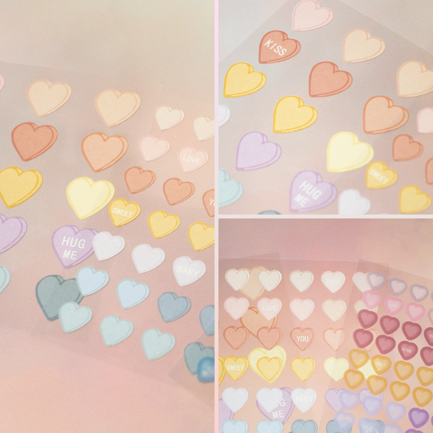 Candy Heart Stickers | Mr Paper