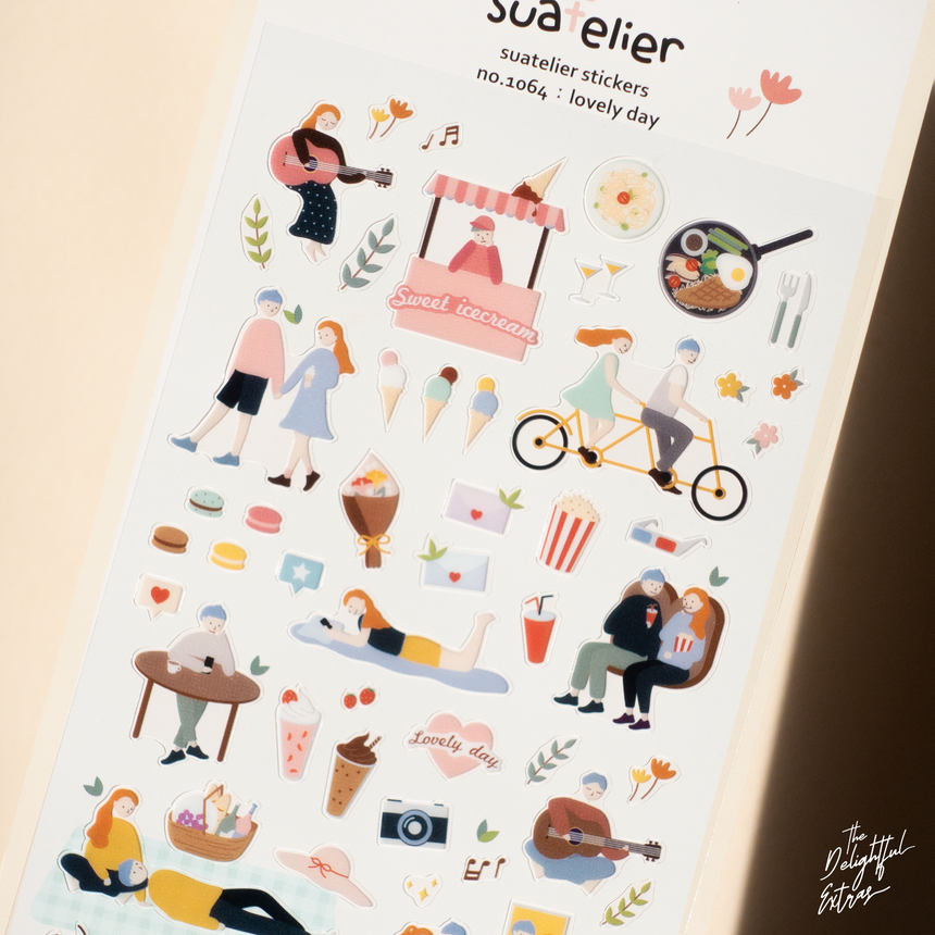 No.1064 Lovely Day Couples Stickers | Suatelier