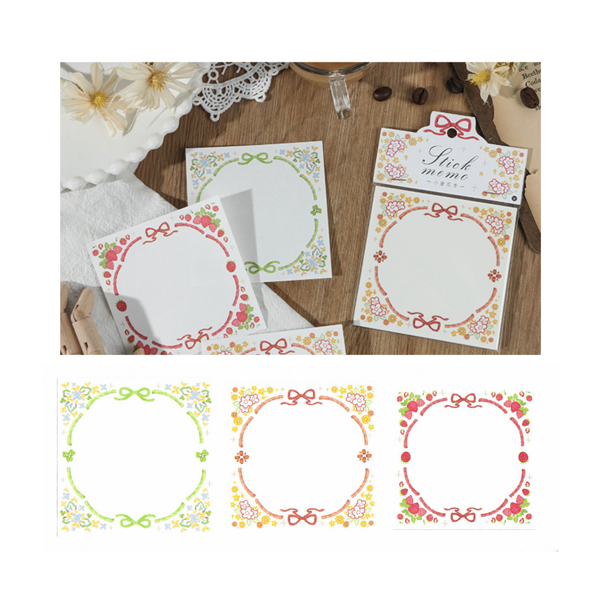 Embroidery Style Flower Memo Pad |  Infeelme