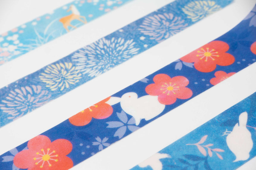 Blue Wildflower Washi Tape | Infeelme