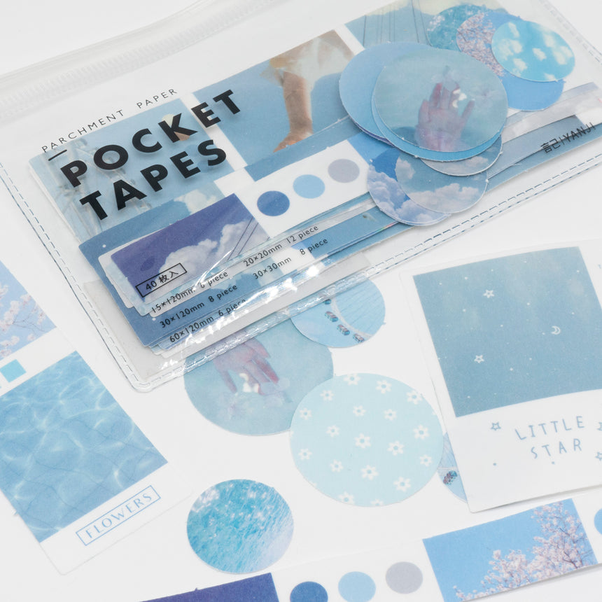 Sky & Cloud Sticker Tape Pocket