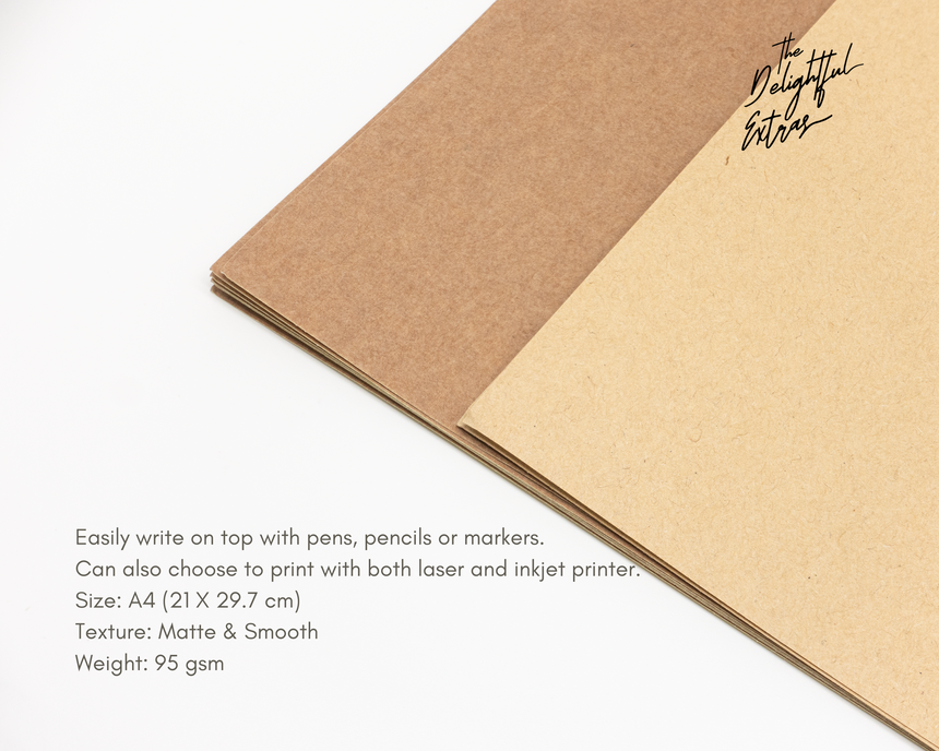 Brown Kraft Sticker Paper Set