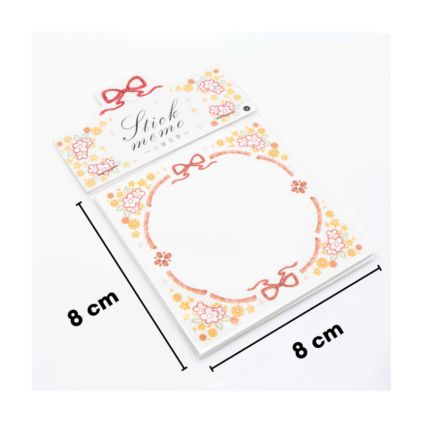 Embroidery Style Flower Memo Pad |  Infeelme