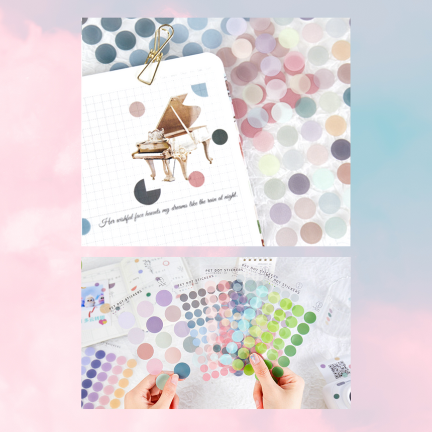 Die-cut Dot Sticker Sheets