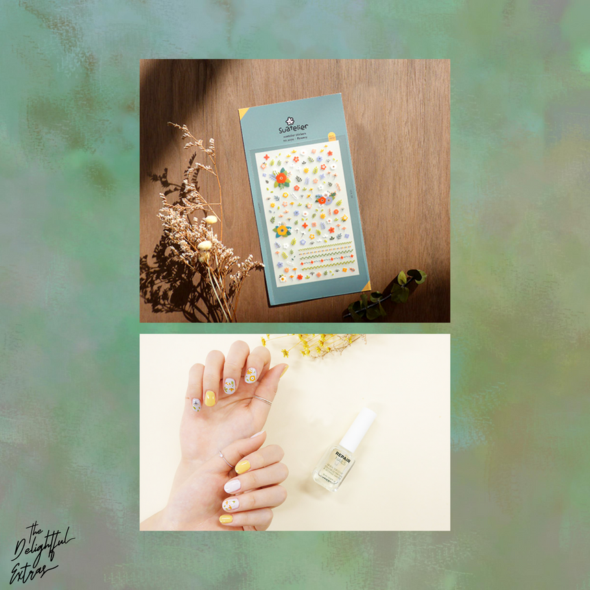 No.1070 Flowerly | Flower Stickers for Journal Decoration & Nail Art | Suatelier