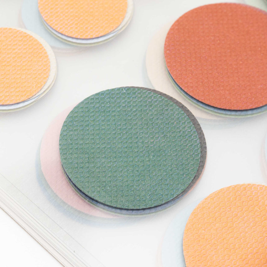 Linen Texture Dot Round Sticker Book