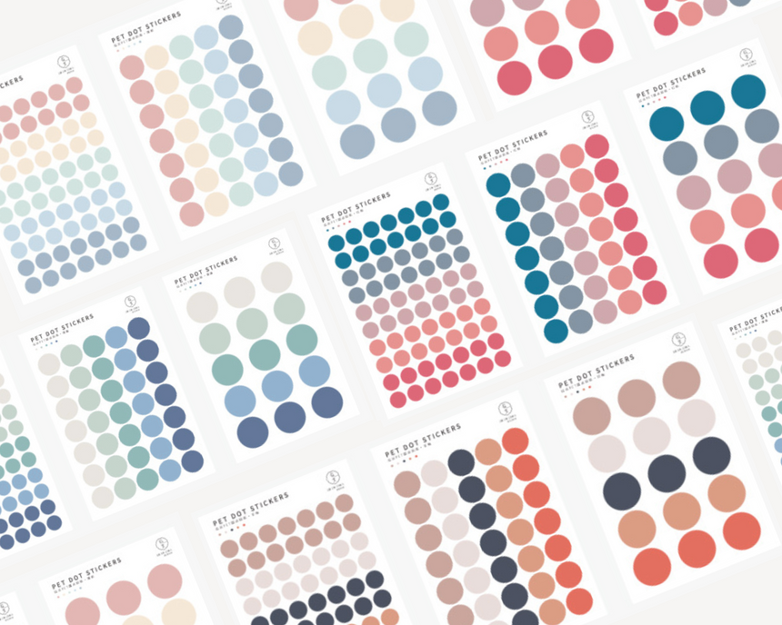 Die-cut Dot Sticker Sheets