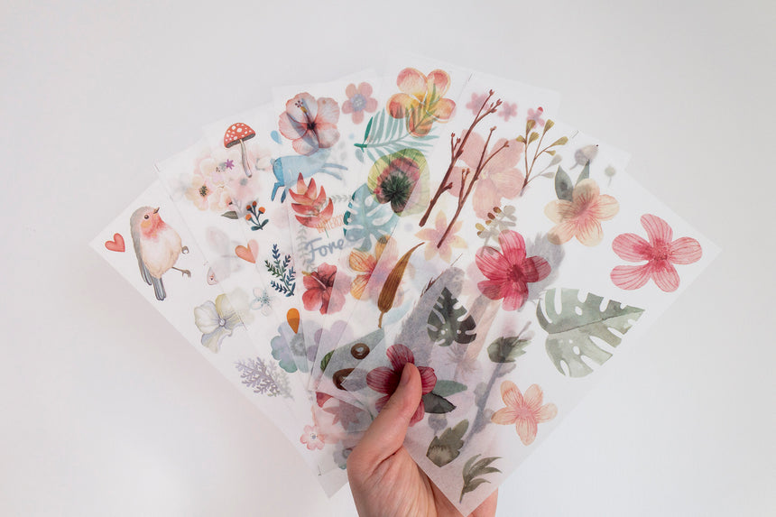 No.1089 Flower Letter Stickers | Suatelier